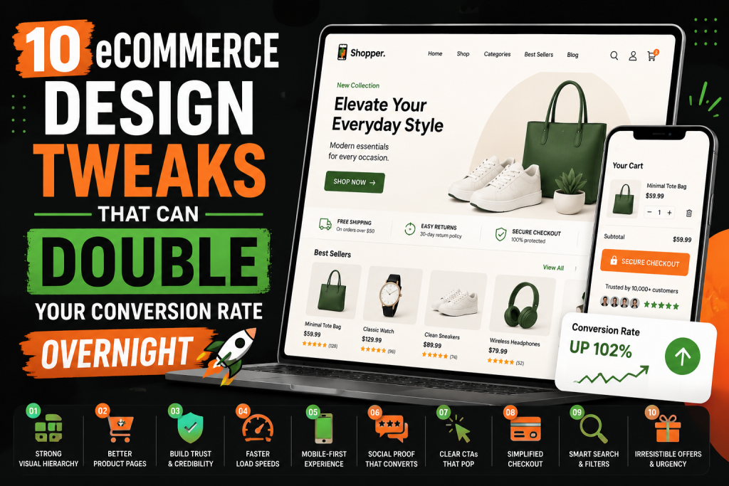 10 eCommerce Design Tweaks That Can Double Your Conversion Rate Overnight